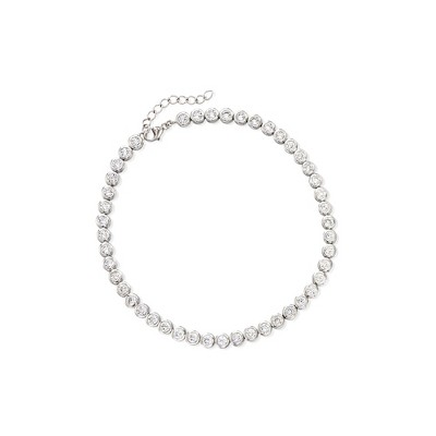 Ross-Simons 4.70 ct. t.w. CZ Anklet in Sterling Silver Size 9