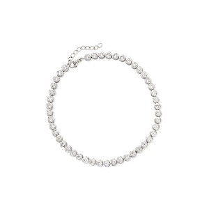 Ross-Simons 4.70 ct. t.w. CZ Anklet in Sterling Silver Size 9 - 1 of 4