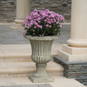 Naysaye Planters, 26" Tall Garedn Planter, Modern Design for Indoor and Outdoor Spaces, Antique Green, 19.7"*19.7"*26" - 1 of 4