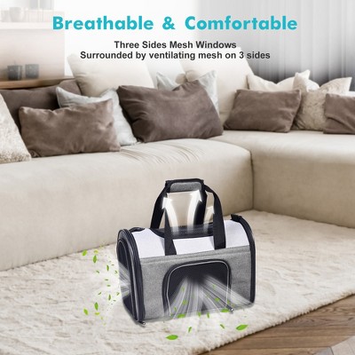 Gray Soft-Sided Airline Approved Pet Carrier for Small Pets