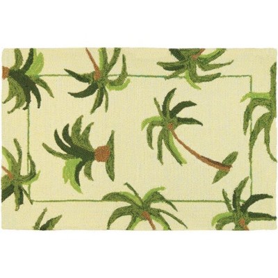 Homefires Hanalei Palm Indoor & Outdoor Rug – Tropical Palm Design, Durable, Fade-Resistant, Perfect for Patio, Porch, or Living Room Decor