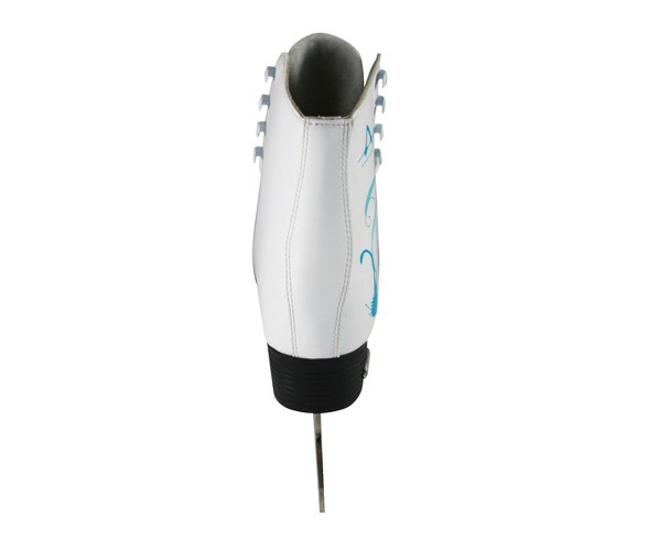 American Ladies Figure Skate - White with Turquoise (5)