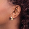 Black Bow Jewelry 6mm Crossover Double Round Hoop Earrings in 14k Two Tone Gold, 14mm - 3 of 4