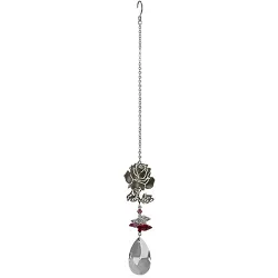 Woodstock Chimes Woodstock Rainbow Makers Collection, Crystal Fantasy, 4.5'' Rose Crystal Suncatcher CFRO