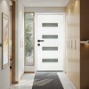 PexFix 36"x80" 4-Lite Exterior Frosted Glass Prehung Front Entry Door Primed Interior Fiberglass Entrance Door White Right Hand Inswing w/ Vinyl Frame - 4 of 4