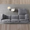 113"Modern Sectional Couches For Sale,Gray 3 Seater Recliner Sofa,Modular Sofa With Recliner,Chenille Knock Down Sofa Couch,Lounge Sofa-Cuddlewood - 3 of 4