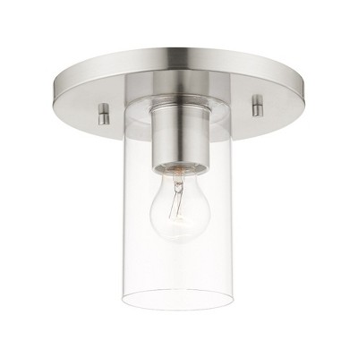 Livex Lighting Zurich 1 - Light Flush Mount in  Brushed Nickel