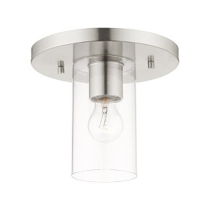 Livex Lighting Zurich 1 - Light Flush Mount in  Brushed Nickel - 1 of 1