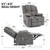 Manual Recliner Chair with Heating & 8-Point Massage, 155¡ã Adjustable Corduroy Recliner with Dual Cup Holders and Side Pockets - 3 of 4