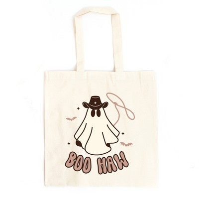 City Creek Prints Boo Haw Canvas Tote Bag - 15x16 - Natural