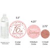 Big Dot of Happiness 16th Pink Rose Gold Birthday - Happy Birthday Party Giant Circle Confetti - Party Decorations - Large Confetti 27 Count - 3 of 4