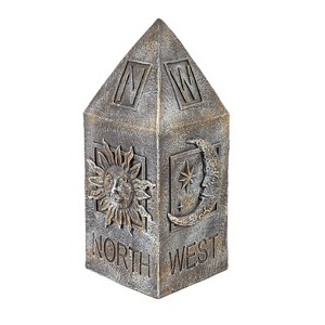 Evergreen 17" Garden Totem, Compass - 1 of 4