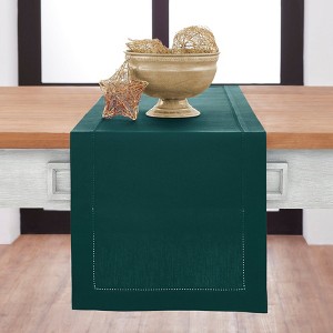 Solino Home Cotton and Linen Hemstitch Table Runner - 1 of 4