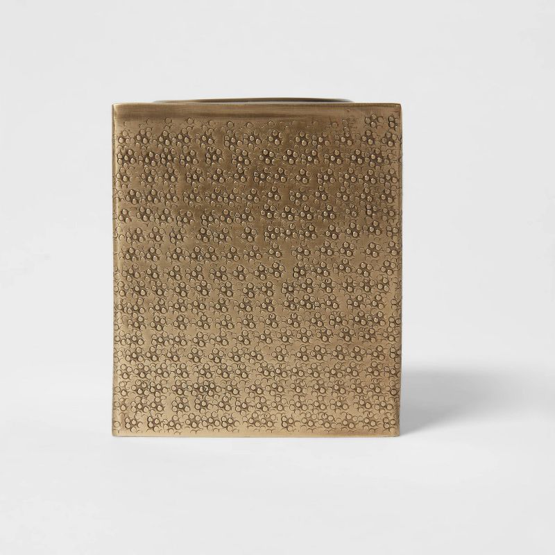 Hammered Metal Tissue Cover Brass - Threshold&#8482;, 1 of 9