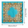 Elerevyo Women's Satin Large Paisley Symmetric Silk Square Scarf Head Wrap Bandanas 35.4" X 35.4" - 3 of 4