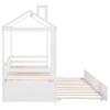 NicBex Full Size Wooden Platform Bed, House Shaped Bed Frame with Guardrails for Boy and Girl, Easy Assembly - 3 of 4
