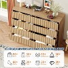 Modern Fluted 8/9-Drawer Dresser, Dresser for Bedroom Chest of Drawers, Storage Organizer for Living Room Hallway Entryway, Wood Color/Black/White - 4 of 4