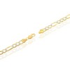 Links of Italy Sterling Silver Pave 7mm Figaro Chain (180 Gauge)  - Available Sizes: 9  , 20  , 22  , 24  Inches - 4 of 4