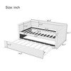 Twin Size Daybed, Upholstered Platform Bed Frame with Twin Size Trundle Bed -Frevyn - 4 of 4