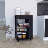NicBex 1 Drawer Rolling Kitchen Island Cart with 2 Open Shelves and 1 Rack,Kitchen Island on Wheels with Storage,Island Table for Kitchen - 2 of 4