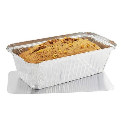 Juvale 50 Pack Disposable Aluminum Foil Pans Tins with Lid for Bread Loaf Baking, 8.5 x 2.5 x 4.5 inches (22 oz)