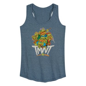 Women's - Teenage Mutant Ninja Turtles - Rebel Road Group Graphic Racerback Tank - 1 of 4
