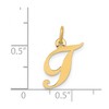 Black Bow Jewelry 14k Yellow Gold Ella Collection Small Fancy Script Initial Pendant A-W - 4 of 4