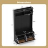 Costway 4-In-1 Hall Tree Entryway Bench with Coat Rack & Flip Drawers 6 Dual-Hook Hangers Black/White/Natural - 3 of 4