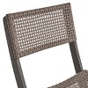 PAGED Foldable Outdoor Dining Chairs Set of 2 Wicker Patio Chairs with Woven Seat for Poolside, Garden, Backyard - 2 of 4