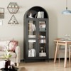SUXXAN Metal Arched Cabinet with Glass Doors, Freestanding Display Cabinet with Adjustable Shelves, Assembly Required - 4 of 4