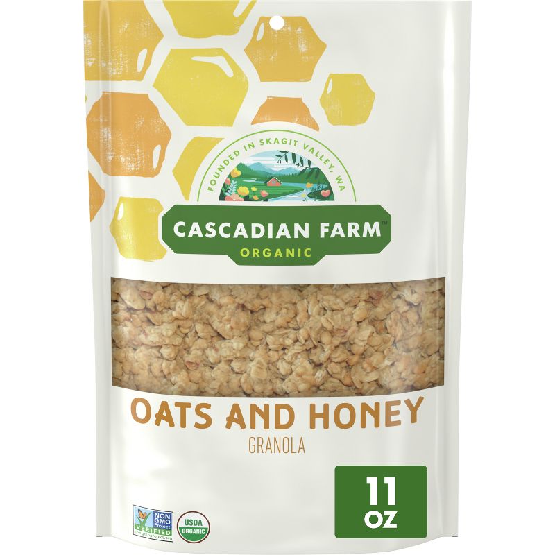 Cascadian Farm Organic Granola Oats and Honey Cereal - 11oz, 1 of 9