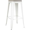 The Lakeside Collection Metal and Wood Counter Stool - Bar Stool White - 4 of 4