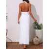 INSPIRE CHIC Women's Plung Deep V Starfish Buckle Halter Tops Long Skirt Cover Up Swimwear Bathing Suits Bikini Sets 2 Pieces - 4 of 4