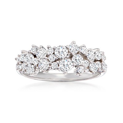 Ross-Simons 1.00 ct. t.w. Diamond Cluster Ring in 14kt White Gold