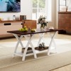 Tangkula 2-Tier Coffee Table w/Storage Shelf & X-shaped Legs for Living Room Bedroom - 3 of 4
