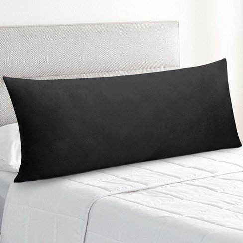 Cheer Collection 20 X 54 Super Soft Large Body Pillow With Velour Cover black Target