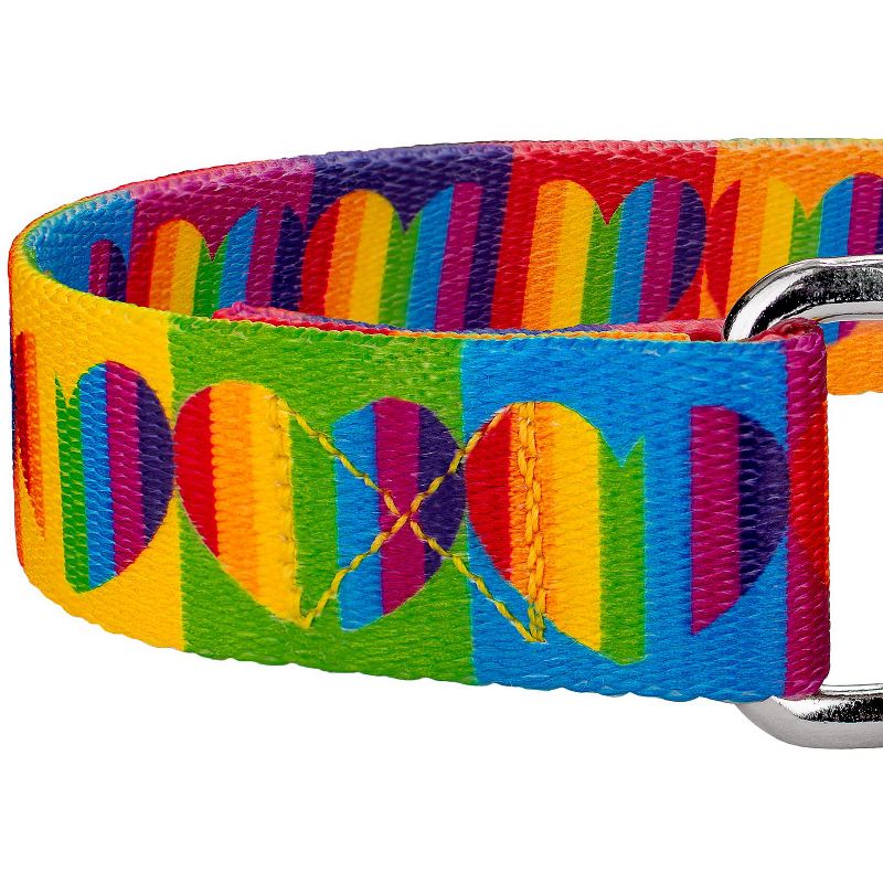 Country Brook Petz Rainbow Hearts Martingale Dog Collar, 6 of 7