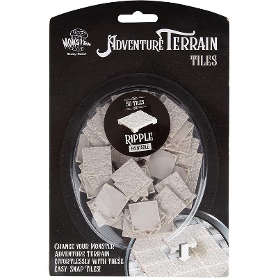 Monster Adventure Terrain- 50pc Ripple Style Tile Expansion Pack- Paintable 1"x1" Tile Set- Customize Your D&D and Pathfinder Dungeons Your Way