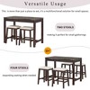 5-Piece Dining Table Set for 4, Counter Height Modern Kitchen Table with Storage Drawers & 4 Upholstered Chairs for Small Space or Dining Room - 4 of 4