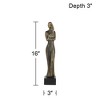 Kensington Hill Femme Fatale 16" High Matte Bronze Woman Statue - 4 of 4