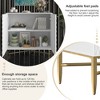 Bella Depot 31.5'' 2-Door Modern Accent Cabinet with Tapered Metal Feet - 3 of 4
