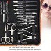 23 - Piece Manicure Pedicure Grooming Kit for Professional Nail Care, Includes Tweezers, Fashion Leather Case - 3 of 4
