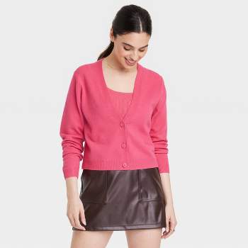 Women's Cardigan - A New Day™ Pink XS
