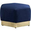 Meridian Furniture,Marquis Velvet Ottoman - 3 of 4