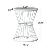 MOEPISY 16 inch Hourglass-Shaped Patio End Tables, Matte White - 4 of 4