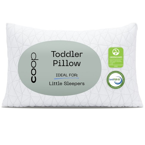 Coop Home Goods Original Toddler Adjustable Pillow Breathable Washable for Kids with Premium Memory Foam for Neck Knee Back Support 19 x 13