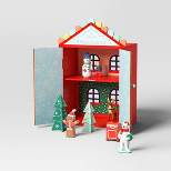 9pc Wood Gingerbread House Figurine Set - Wondershop™ Brown