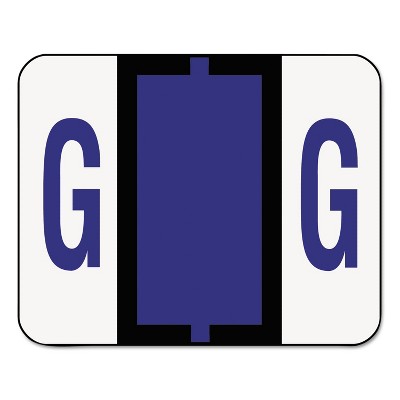 Smead A-Z Color-Coded Bar-Style End Tab Labels Letter G Violet 500/Roll 67077