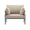 Modern Rattan Patio Lounge Chair with Cushions, 36'' Weather-Resistant Outdoor Armchair for Balcony Garden-3irtyhousy - 3 of 4