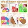 6 Pack Diamond Painting Coaster Kit with Holder, Beach Balls Design DIY Art Crafts with Non-Slip Back, Fun Gift for Adults Home Decor - 3 of 4